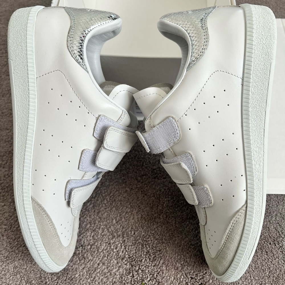 Isabel marant season classic BETH LEATHER SNEAKERS - Picture 7 of 15